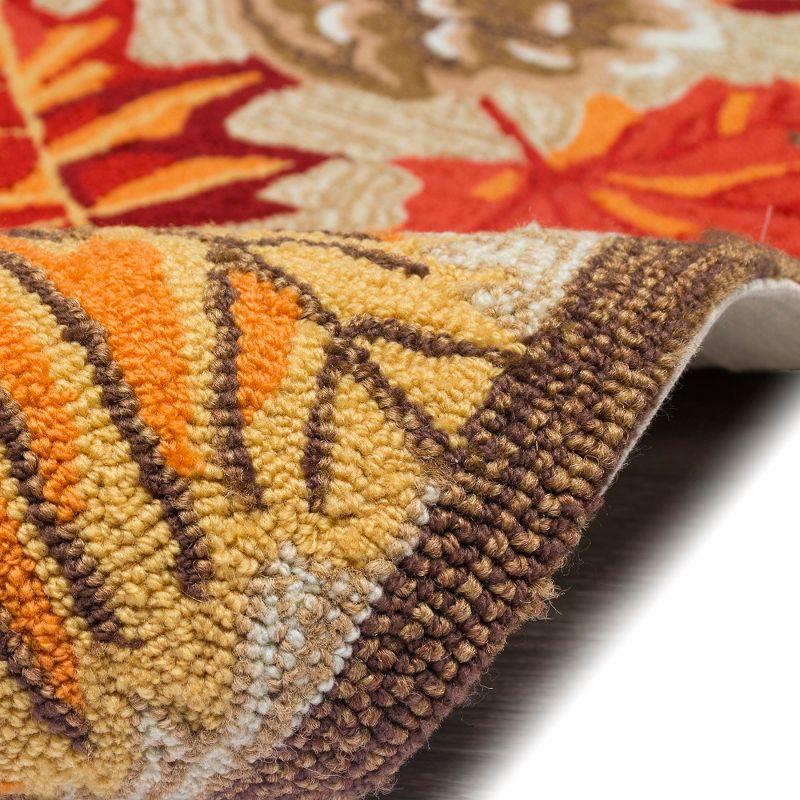 Liora Manne Ravella Falling Leaves Indoor/Outdoor Rug Natural 5' x 7'6"