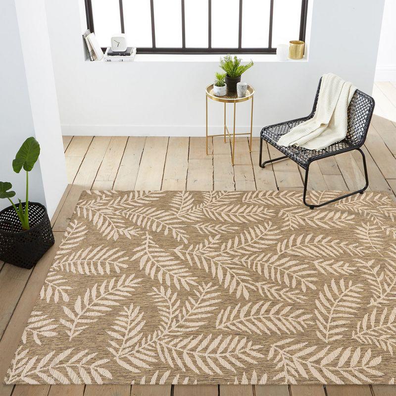 Nevis Palm Frond Indoor/Outdoor Area Rug - JONATHAN Y