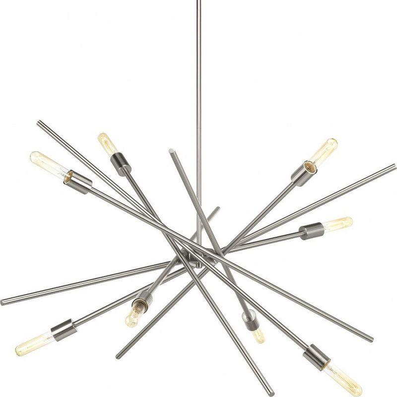 Astra 8-Light Mid-Century Modern Sputnik Chandelier in Brushed Nickel