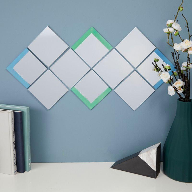 Bright Creations 50 Pack Craft Square Mirror Mosaic Tiles 4" for DIY Projects Art & Crafts Home Decorations