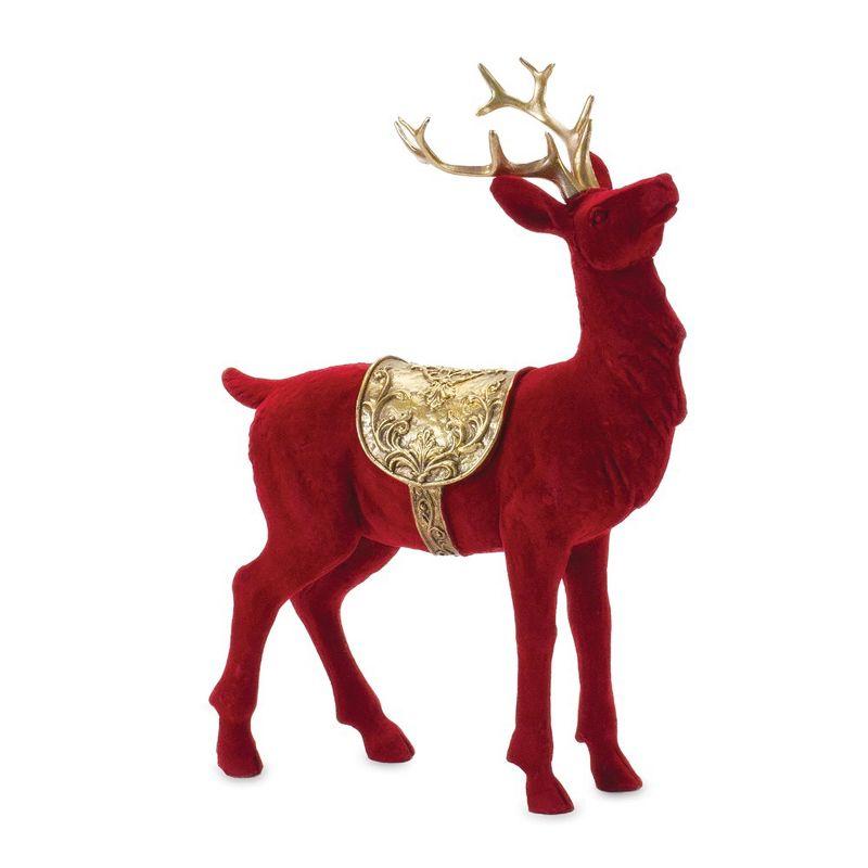 Melrose Flocked Deer Figurines (Set of 2)