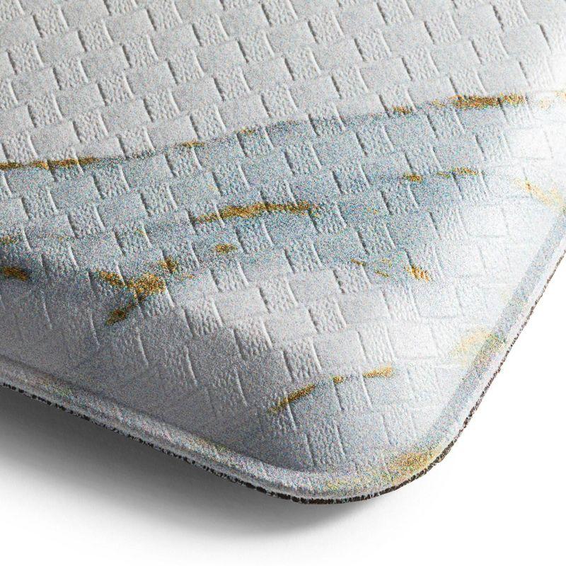 Gold and White Marble Anti-Fatigue Kitchen Mat