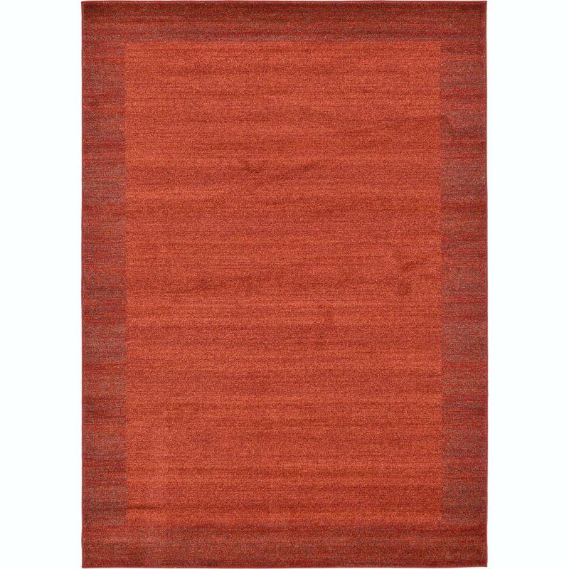 Red Rectangular Tufted Synthetic 8' x 10' Area Rug