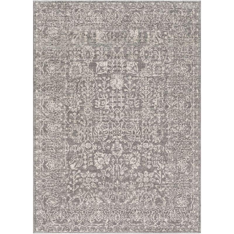 Livabliss 9'x12'6" Tree of Life Traditional Rugs Charcoal: Stain & Fade-Resistant, Medium Pile, Indoor Use