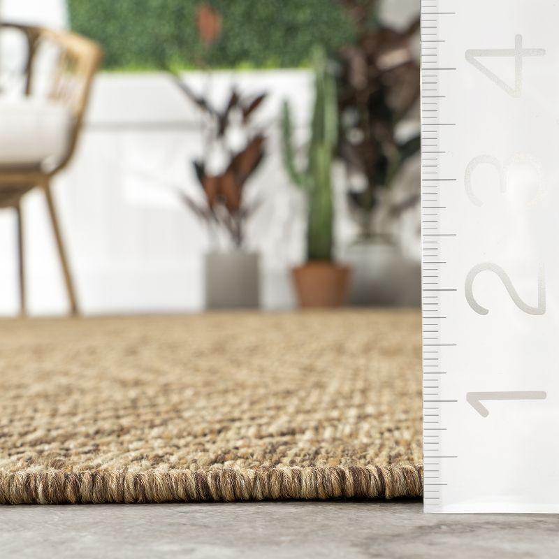 nuLOOM 10' x 12' Outdoor Geometric Area Rug, Stain Resistant, Weather Resistant, High Traffic, Patio, Balcony, Outside, Ranya Light Brown