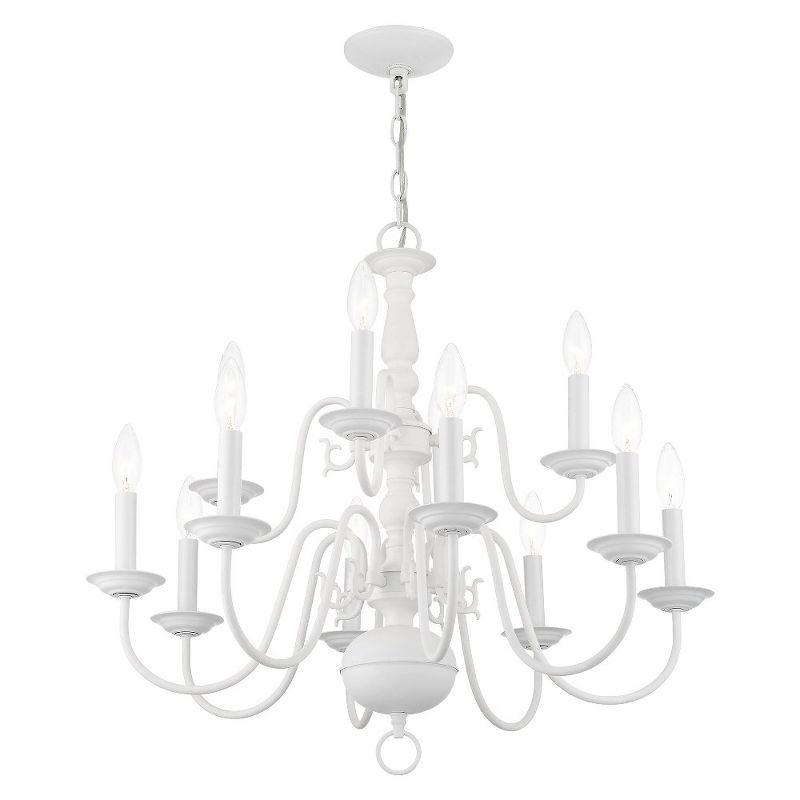 Livex Lighting Williamsburgh 12 - Light Chandelier in  White