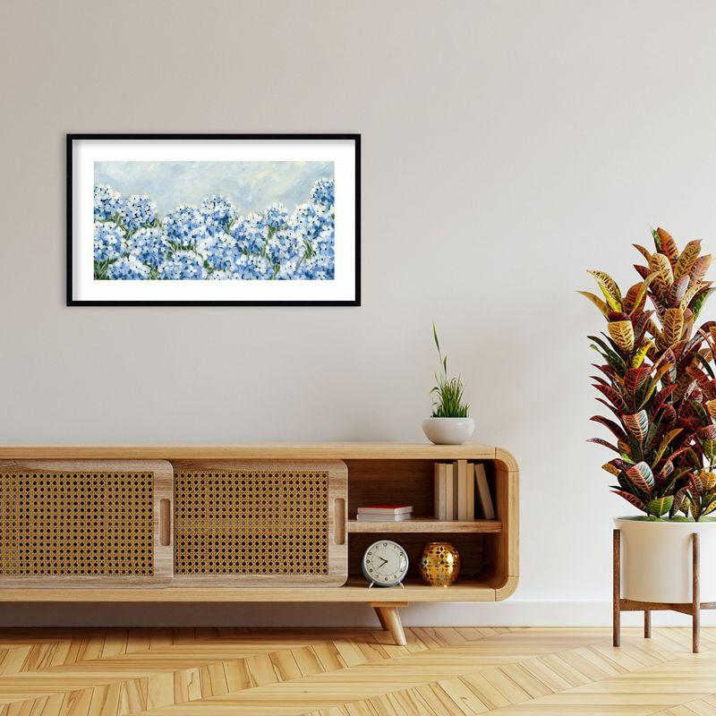 Amanti Art Hydrangea Meadow I by Yvette St. Amant Wood Framed Wall Art Print 41 x 24