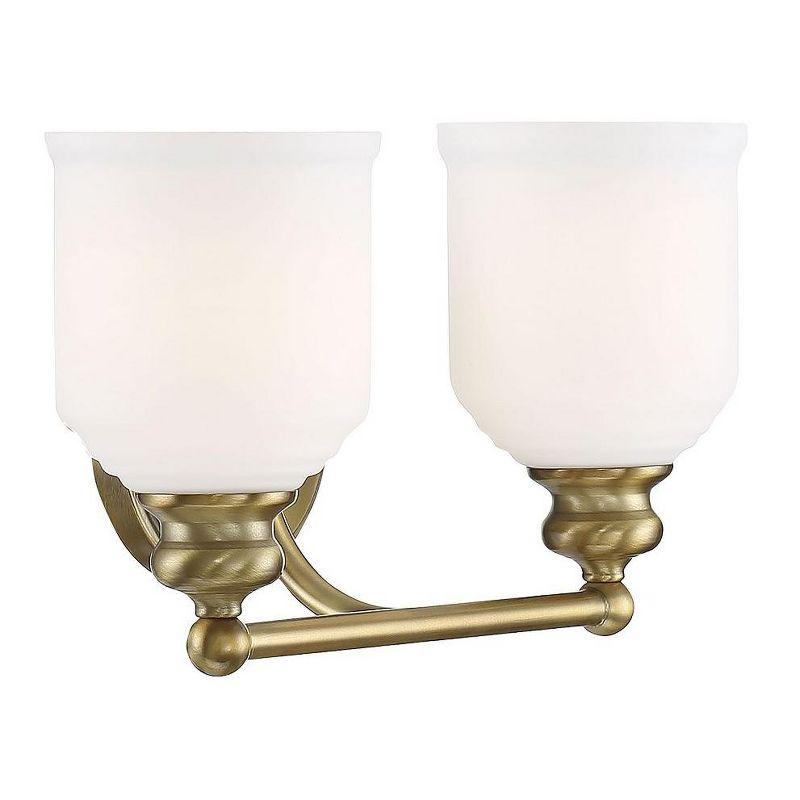 Savoy House Melrose 2 - Light Vanity in  Warm Brass