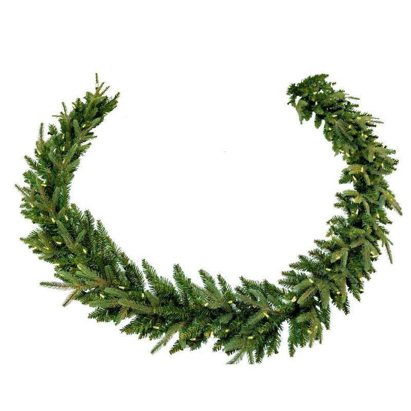 Kurt Adler 9-Foot Pre-Lit Warm White LED Grand Fir Garland