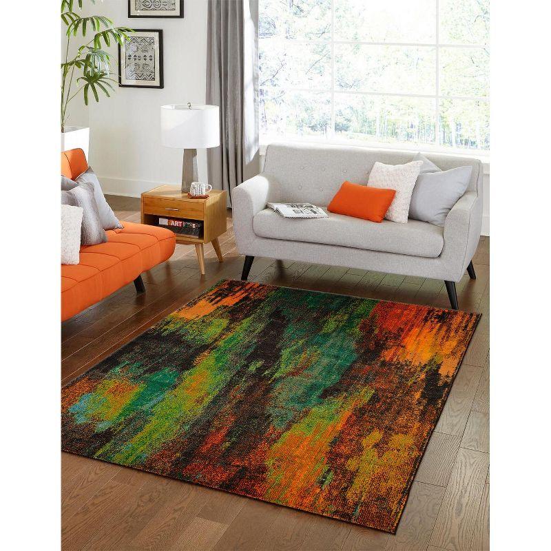 Sevilla Abstract Multicolor Synthetic 10'x13' Indoor Area Rug