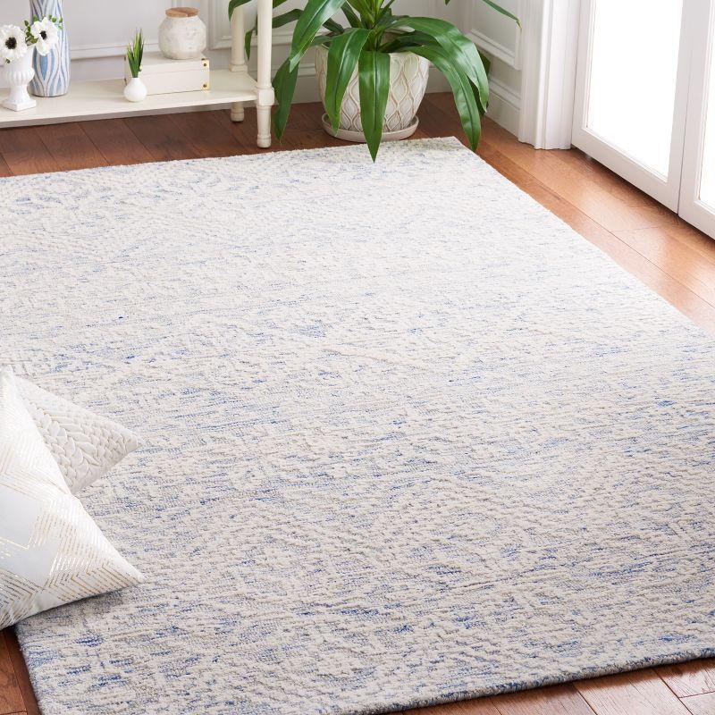 Ivory Elegance Square Hand-Tufted Wool Rug 6' x 6'