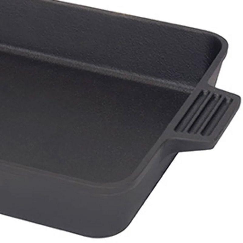 Bayou Classic Black Rectangular Cast Iron Cake Pan