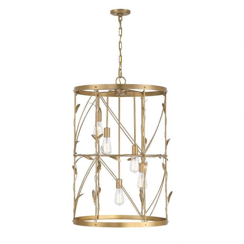 Lexington 5-Light Pendant in Burnished Brass