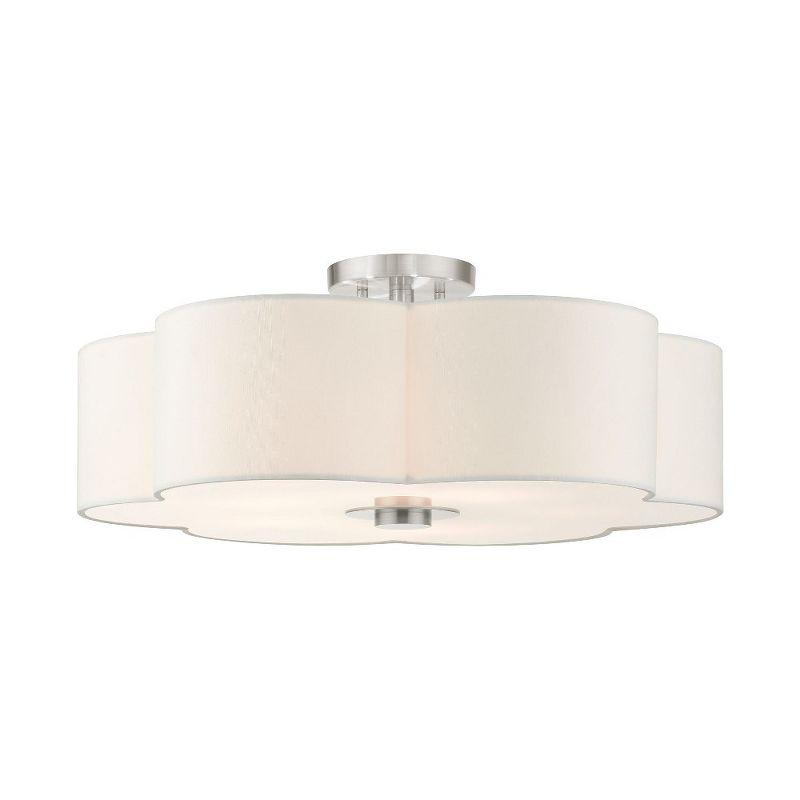 Livex Lighting Chelsea 5 - Light Semi-Flush Mount in  Brushed Nickel