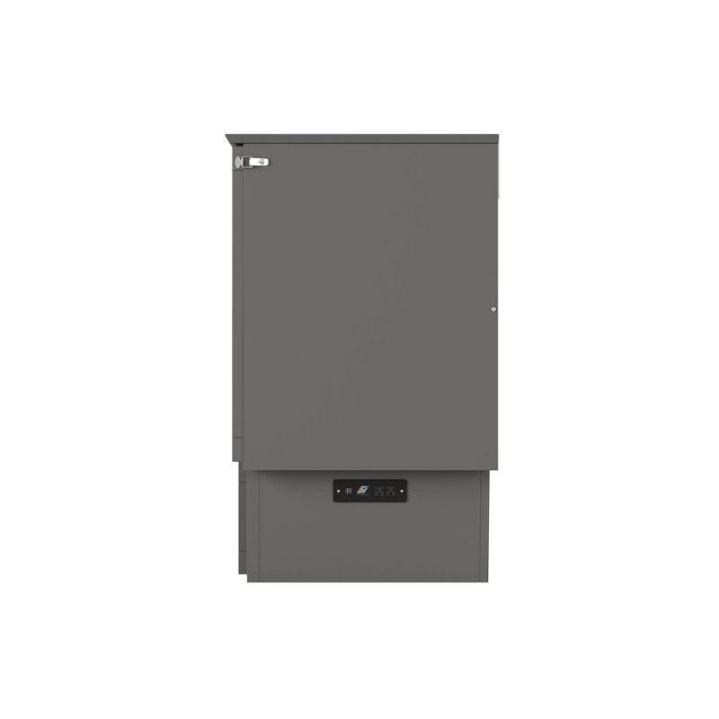 Queen Monroe Murphy Bed Chest with Memory Foam Mattress - AFI: USB Turbo Charger
