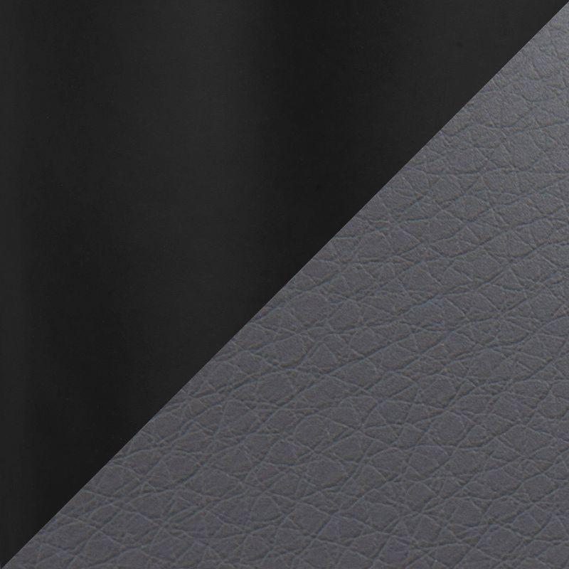 LumiSource 46" Fuji PU Leather/Metal Bench Black/Gray : Upholstered Rectangle, Padded Seat, 500lb Capacity