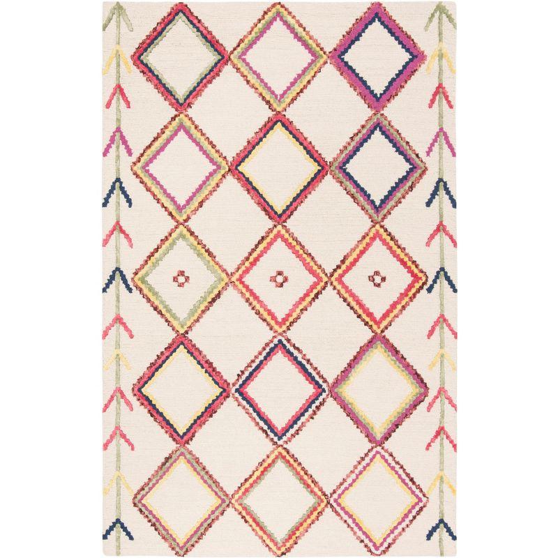 Bellagio BLG563 Hand Tufted Area Rug - Ivory/Multi - 5'x8' - Safavieh.