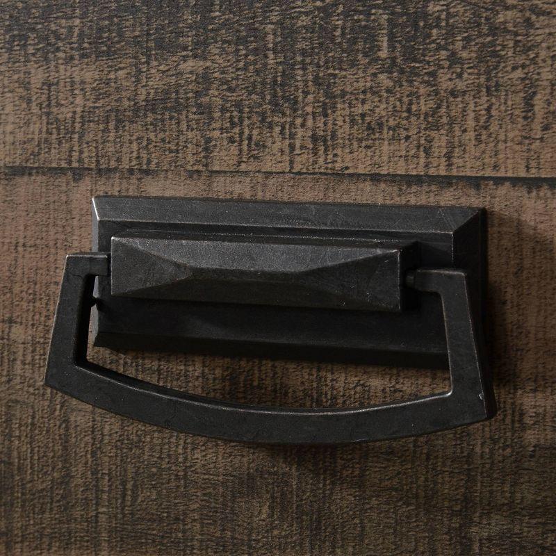 2 Drawer Harrison Nightstand Walnut - Picket House Furnishings: Felt Lined, Dust Proof Layer, Dark Nickel Pulls