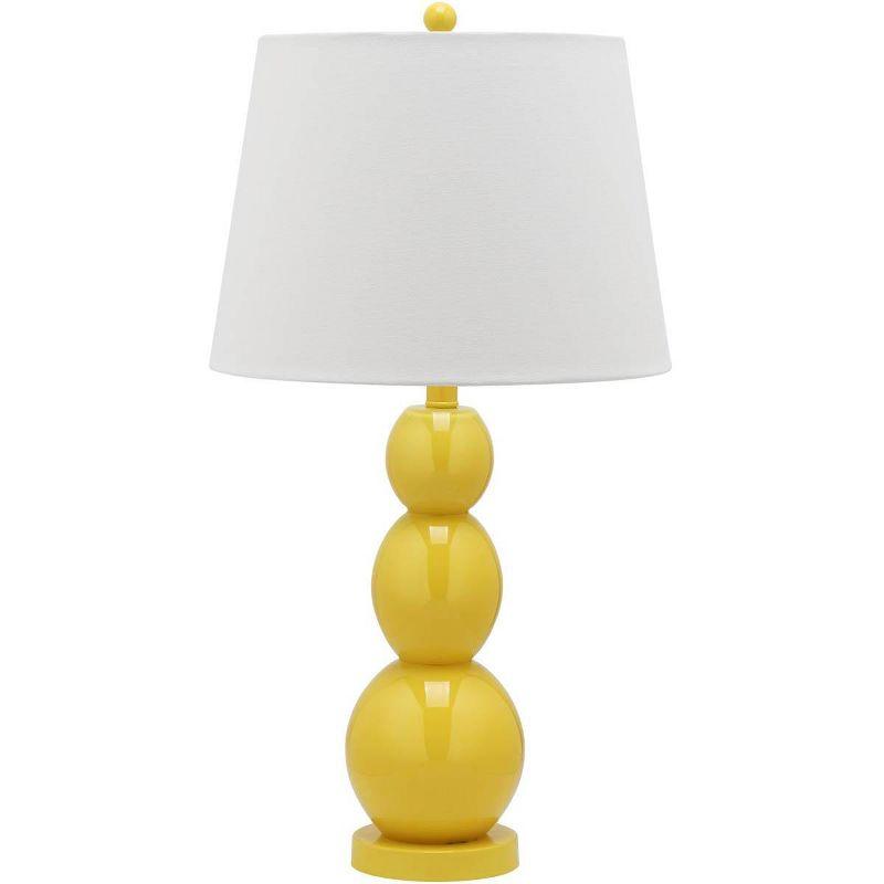 Jayne 3 Sphere Table Lamp (Set of 2) - 26.5 Inch Height - LIT4089 - Yellow - Safavieh