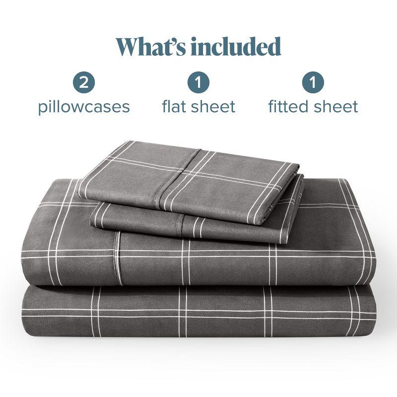 Printed Pattern Microfiber Sheet Set by Bare Home