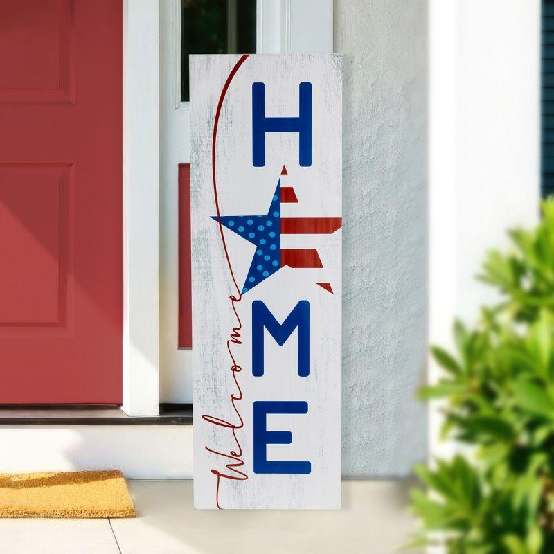 Northlight Americana "Welcome Home" Wooden Porch Board Sign Decoration - 35.75"