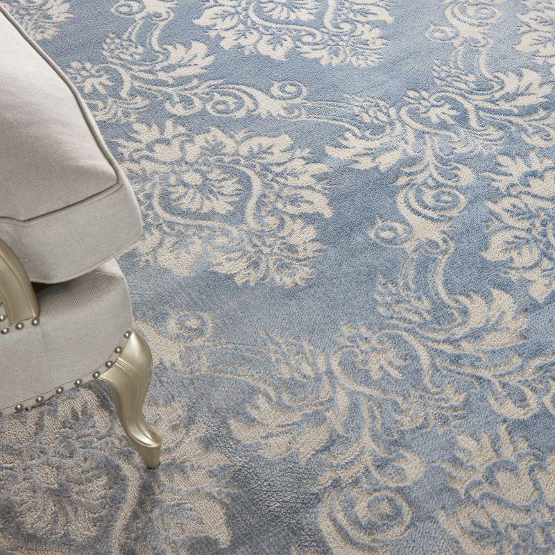 Nourison Elation ETN03 Indoor only Area Rug - Ivory Blue 7'10" x 9'10"