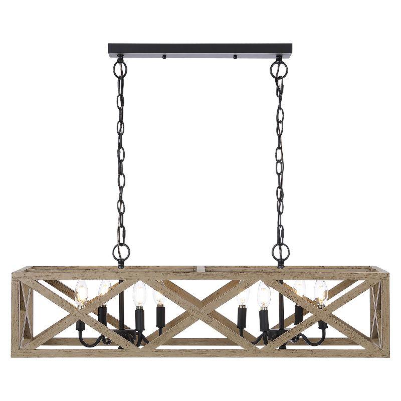 Quentin 8 Light 36" Pendant - PND4100 - Black - Safavieh
