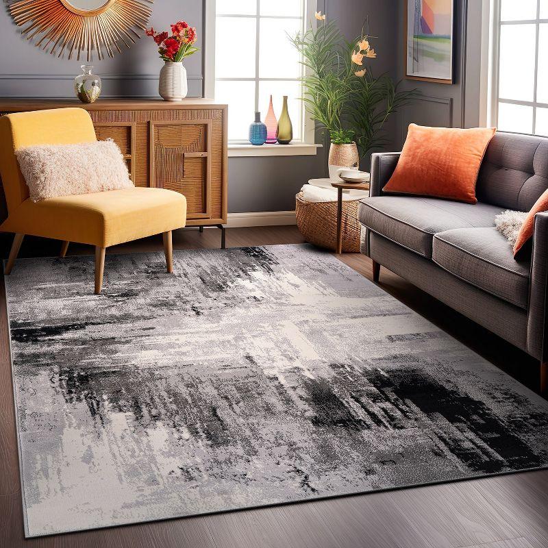 World Rug Gallery Bari Contemporary Abstract Art Area Rug