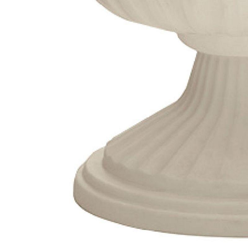 Elegant Grecian White 18" Resin Urn Planter for Outdoor Elegance