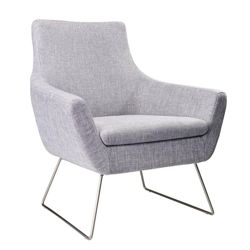 Kendrick Light Grey Metal Accent Chair