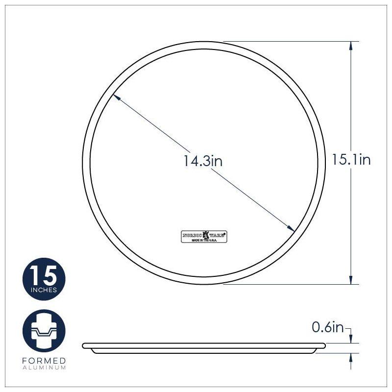 15-Inch Silver Aluminum Traditional Pizza Pan