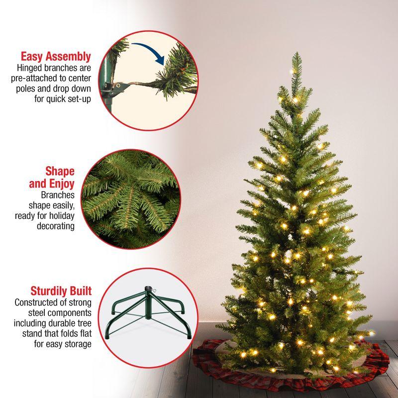 Pencil Slim Kingswood Fir Artificial Christmas Tree Clear Lights - National Tree Company