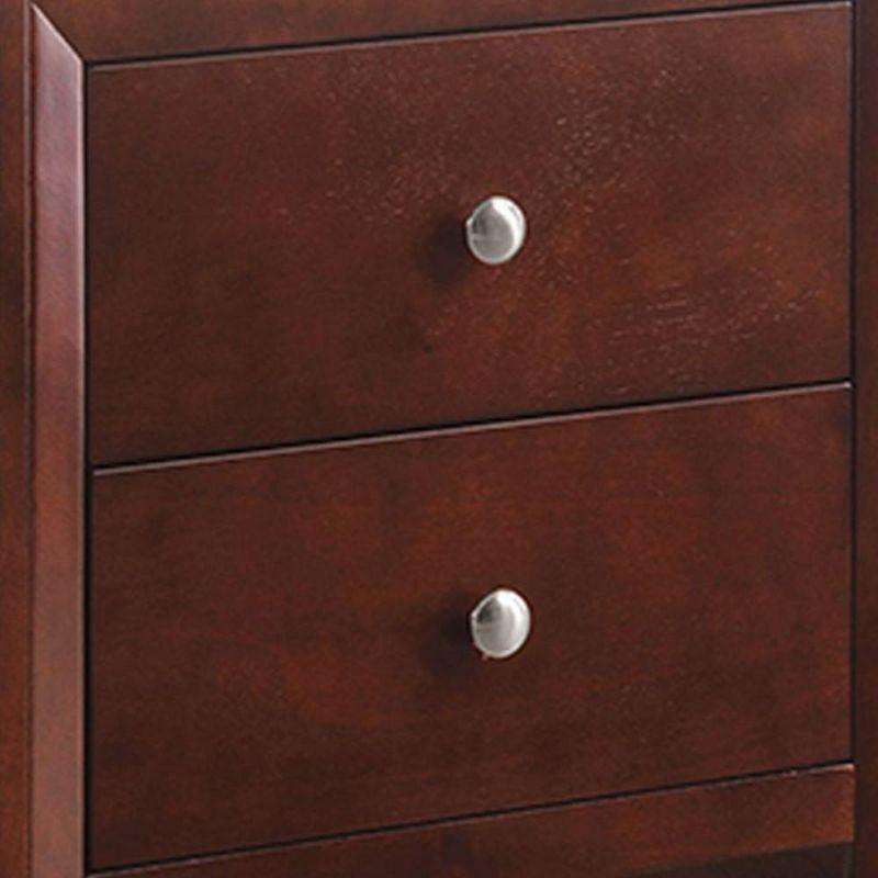 22" Ilana Nightstand Brown Cherry - Acme Furniture: Wood Composite, No Assembly, Meets ASTM Safety Standards