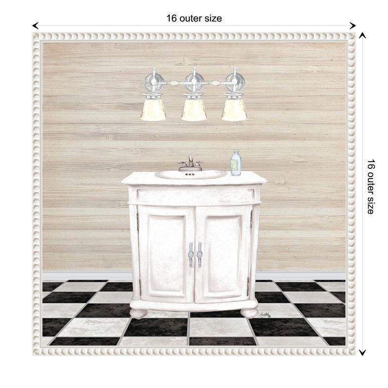 Amanti Art Bathroom II by Elizabeth Medley Canvas Wall Art Print Framed 16 x 16-in.