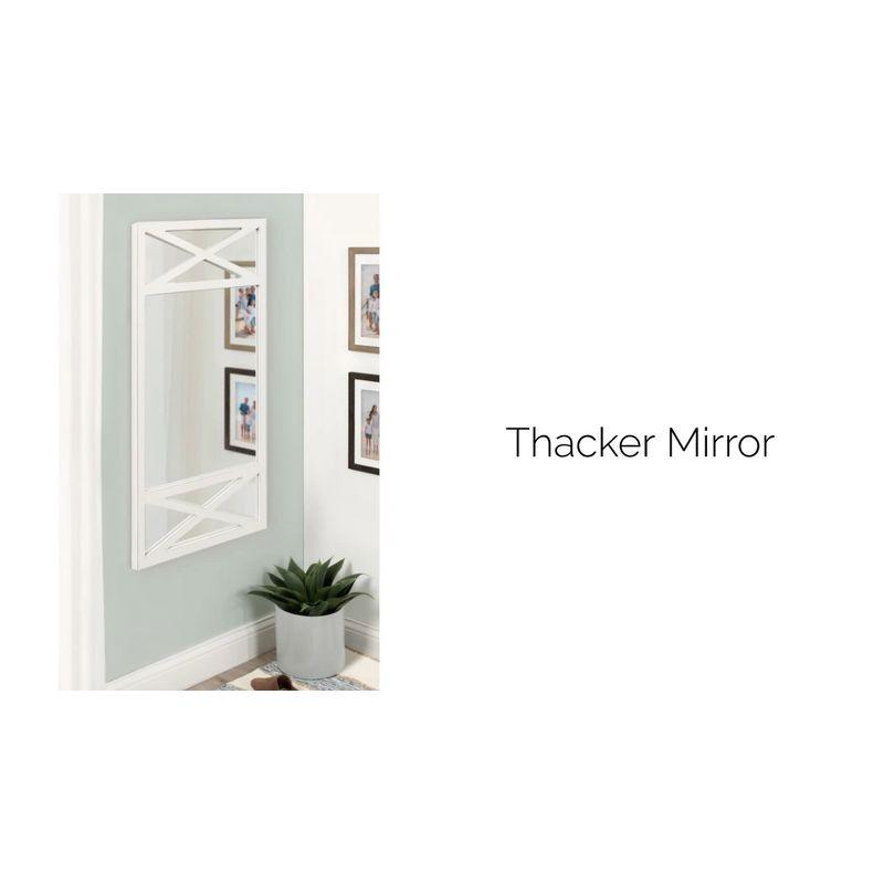 White Farmhouse Full Length Rectangular Bathroom Vanity Mirror