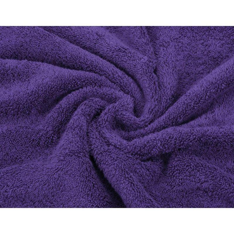 FAST APPLIANCES LLC Purple Bath Towels Set For Bathroom Soft Absorbent Durable 650 GSM Turkish Cotton Towel Set Of 6, 2 Large Bath Towels, 2 Hand Towels, 2 Washclothes