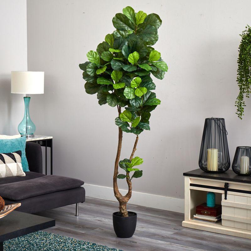 Nearly Natural 78-in Fiddle Leaf Artificial Tree (Real Touch)