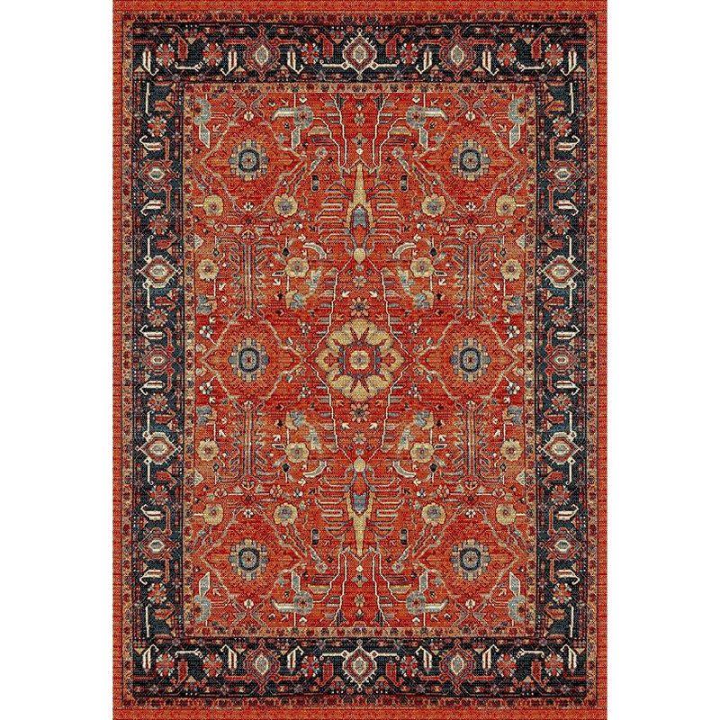 Vintage Hamadan VTH220 Power Loomed Indoor Area Rug - Orange/Navy - 6'7"x9' - Safavieh