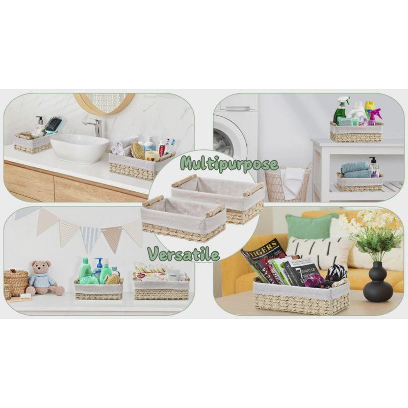 Sorbus Handmade Storage Paper Rope Baskets 2 Pack