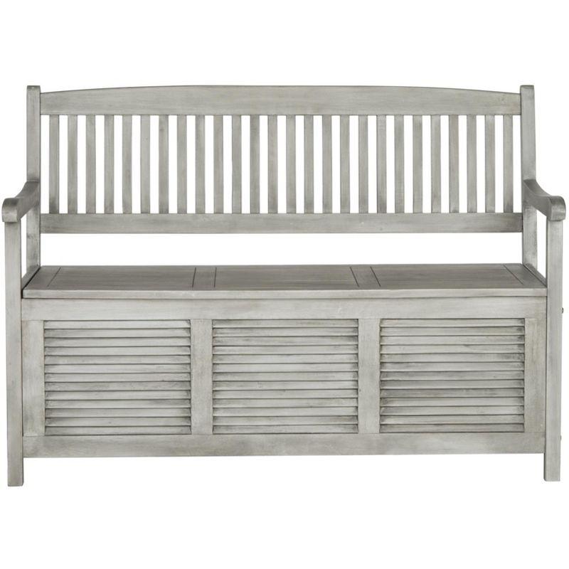 Brisbane Bench - Outdoor - PAT7017 - Grey - Safavieh