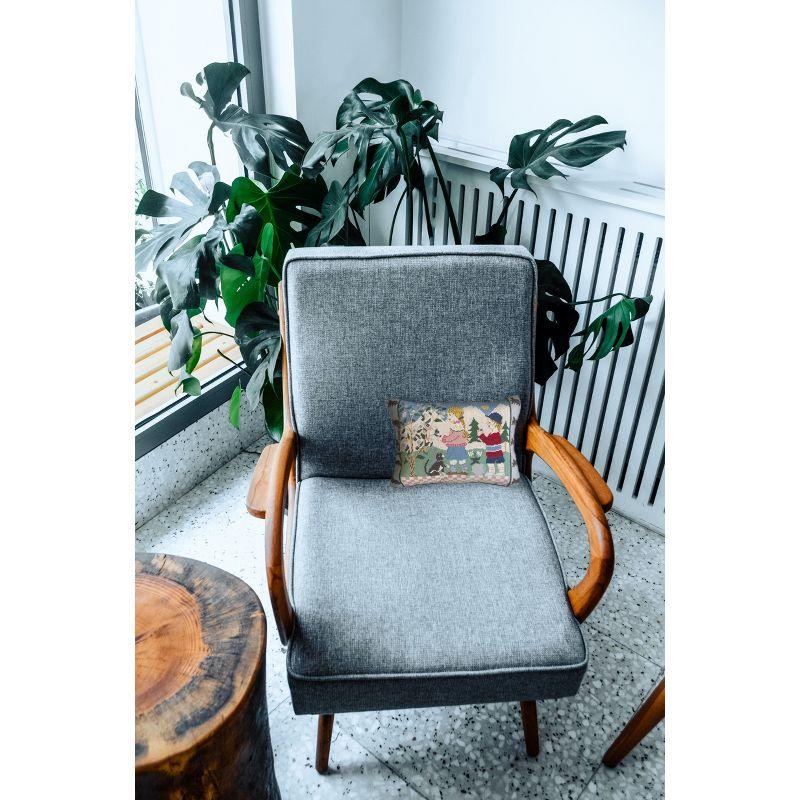 C&F Home 12" x 16" Spring Children Needlepoint Accent Throw Pillow