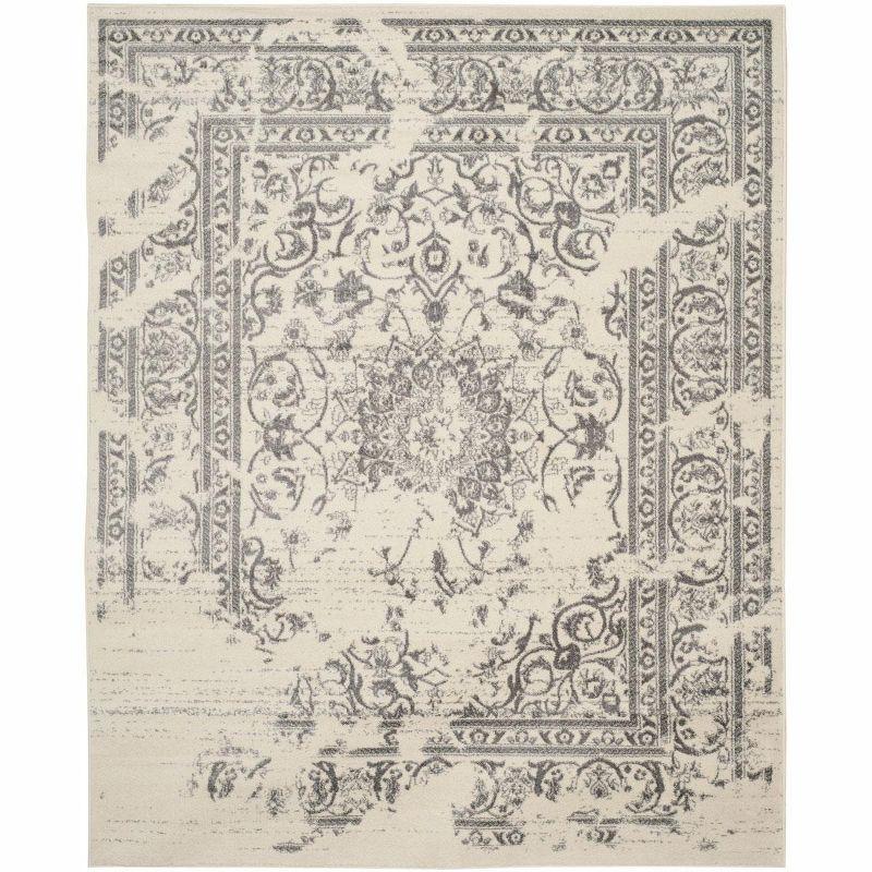 Adirondack ADR101 Power Loomed Area Rug - Ivory/Silver - 8'x10' - Safavieh.