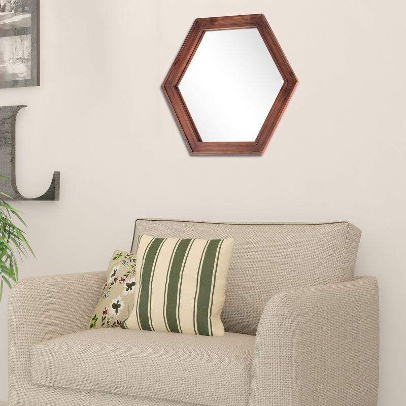 Alfret Wood Flat Wall Mirror