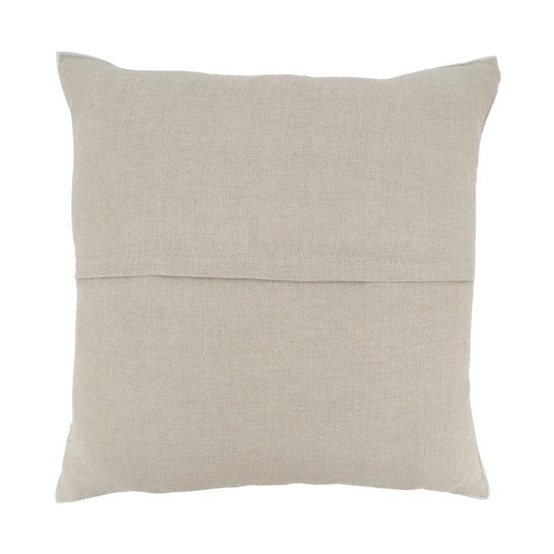 Saro Lifestyle Stonewashed Stitched Edge Poly Filled Throw Pillow, Natural , 20"x20"