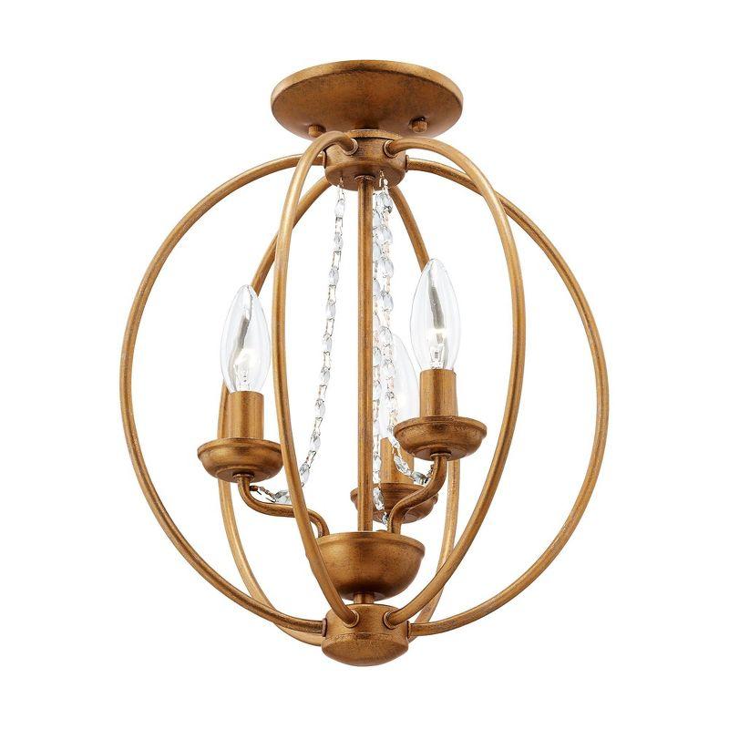 Livex Lighting Arabella 3 - Light Chandelier in  Antique Gold Leaf