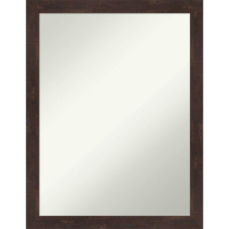 Fresco Dark Walnut Wood Framed Bathroom Vanity Mirror