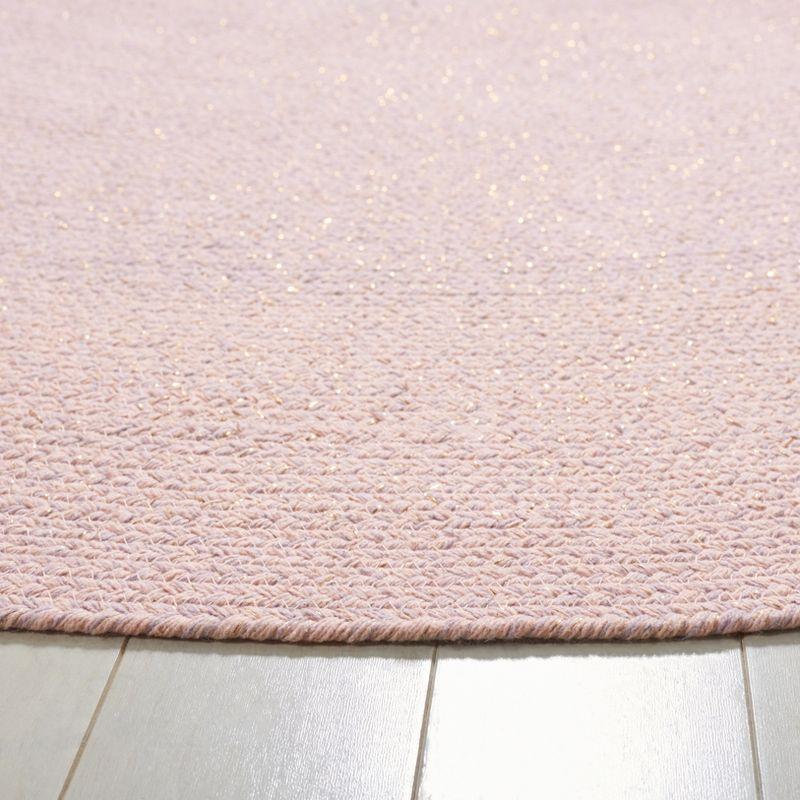 Handmade 6' Round Blue Jute Area Rug