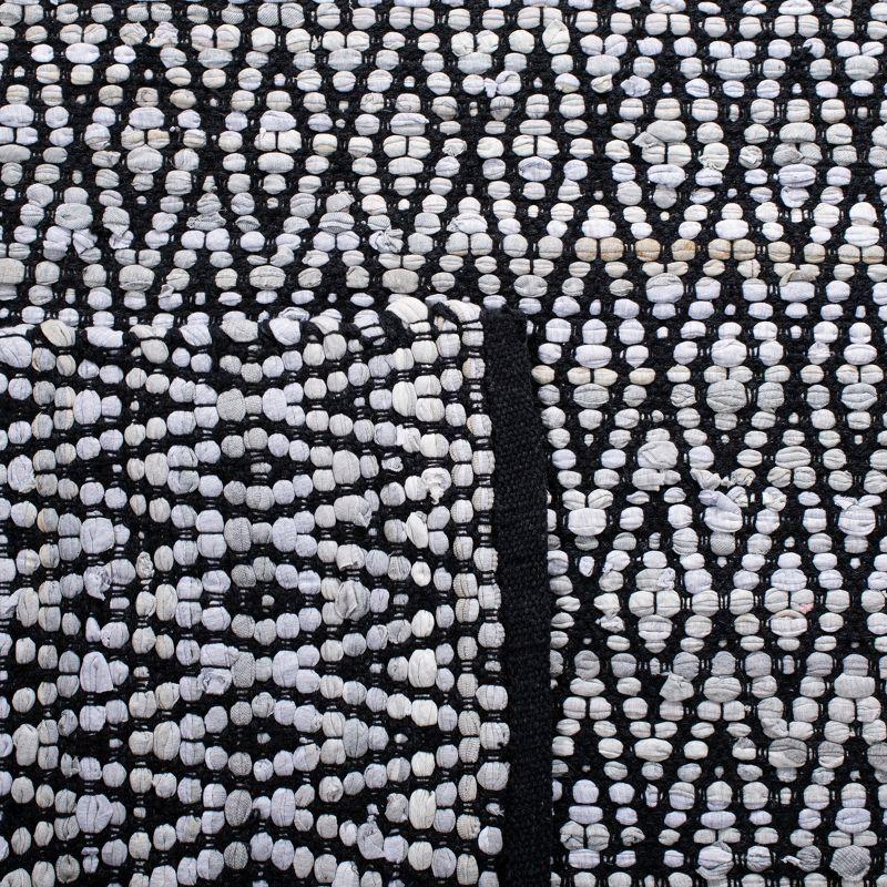 Coastal Charm Gray Cotton 8' x 10' Flat Woven Reversible Rug