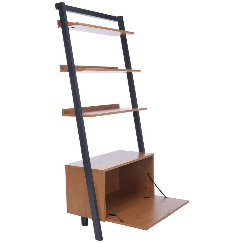 Vlad 3 Shelf 1 Door Etagere - ETG9405 - Natural/Charcoal - Safavieh