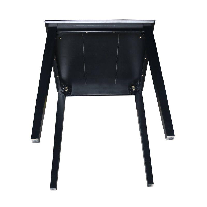 International Concepts Solid Wood Top Counter Height Table with Shaker Legs Black - International Concepts: Square, 36" High